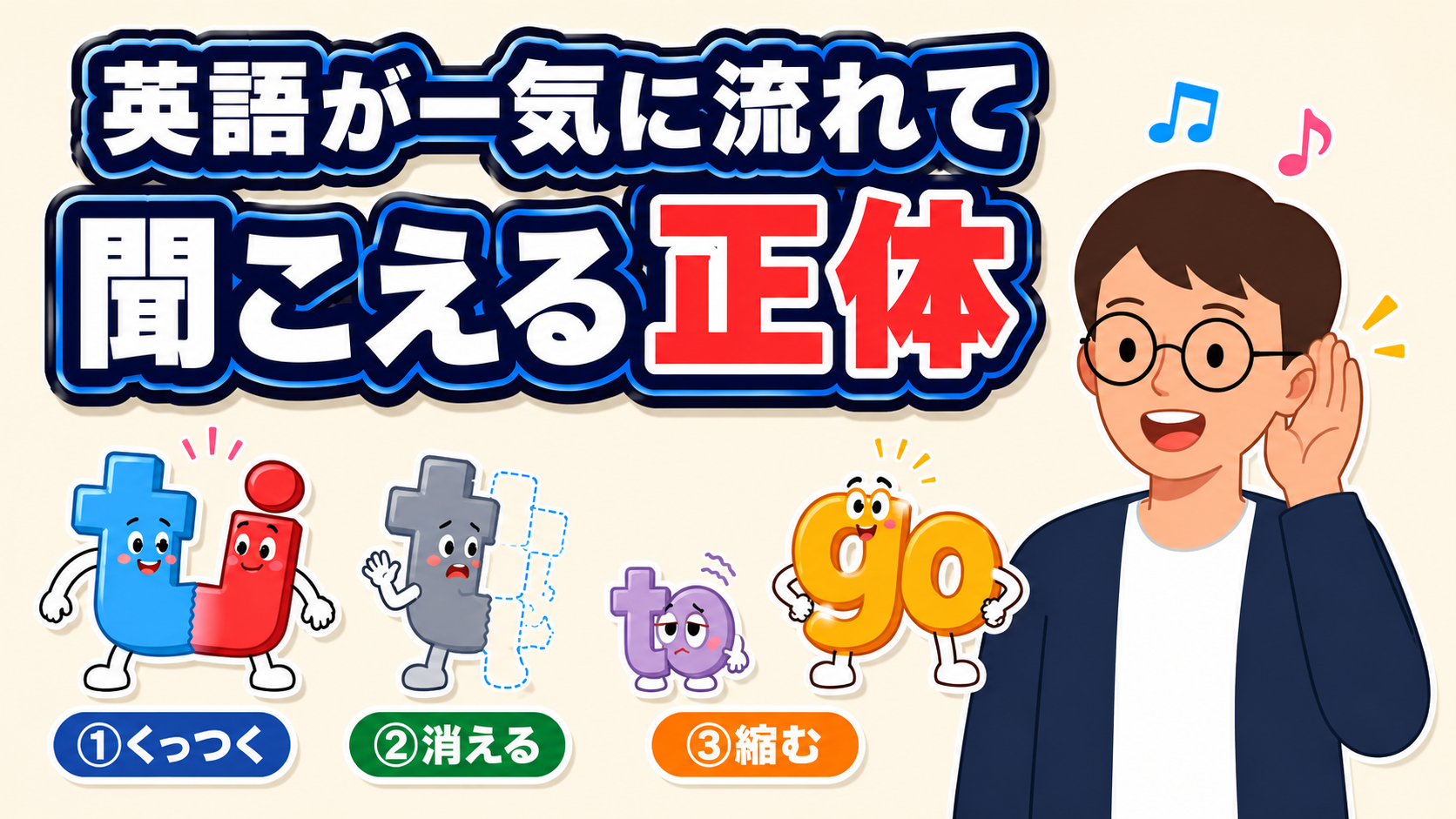 英語が一気に流れて聞こえる正体｜リズムと連結の3パターン