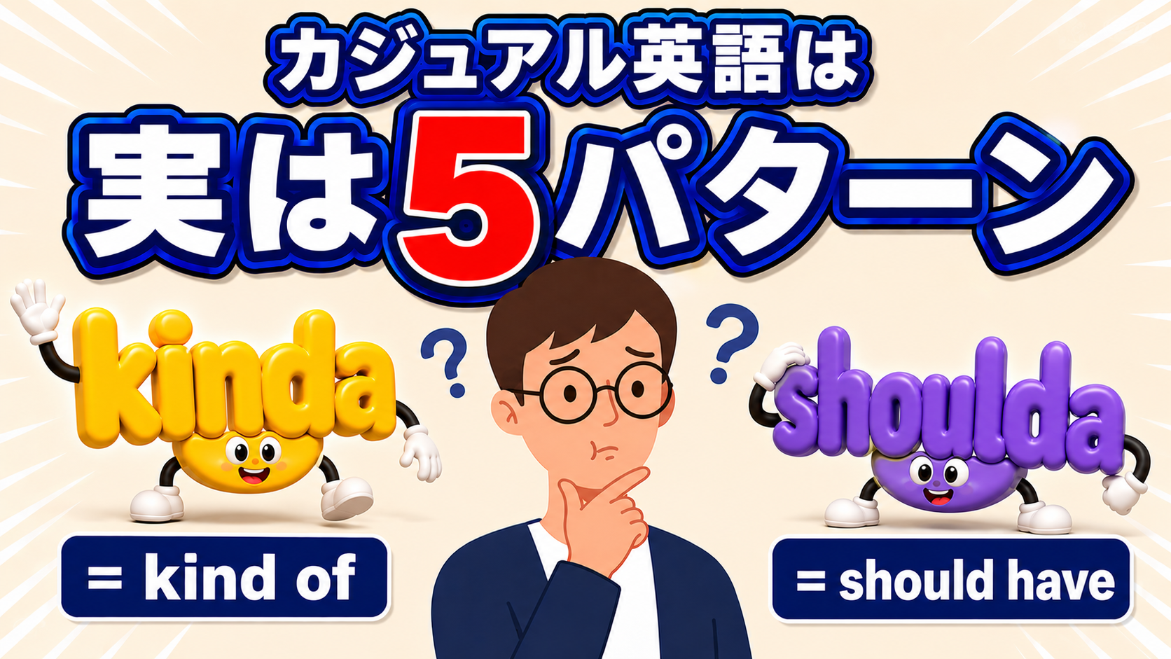 英語が聞き取れない正体｜kinda・shoulda・outta の意味と読み方